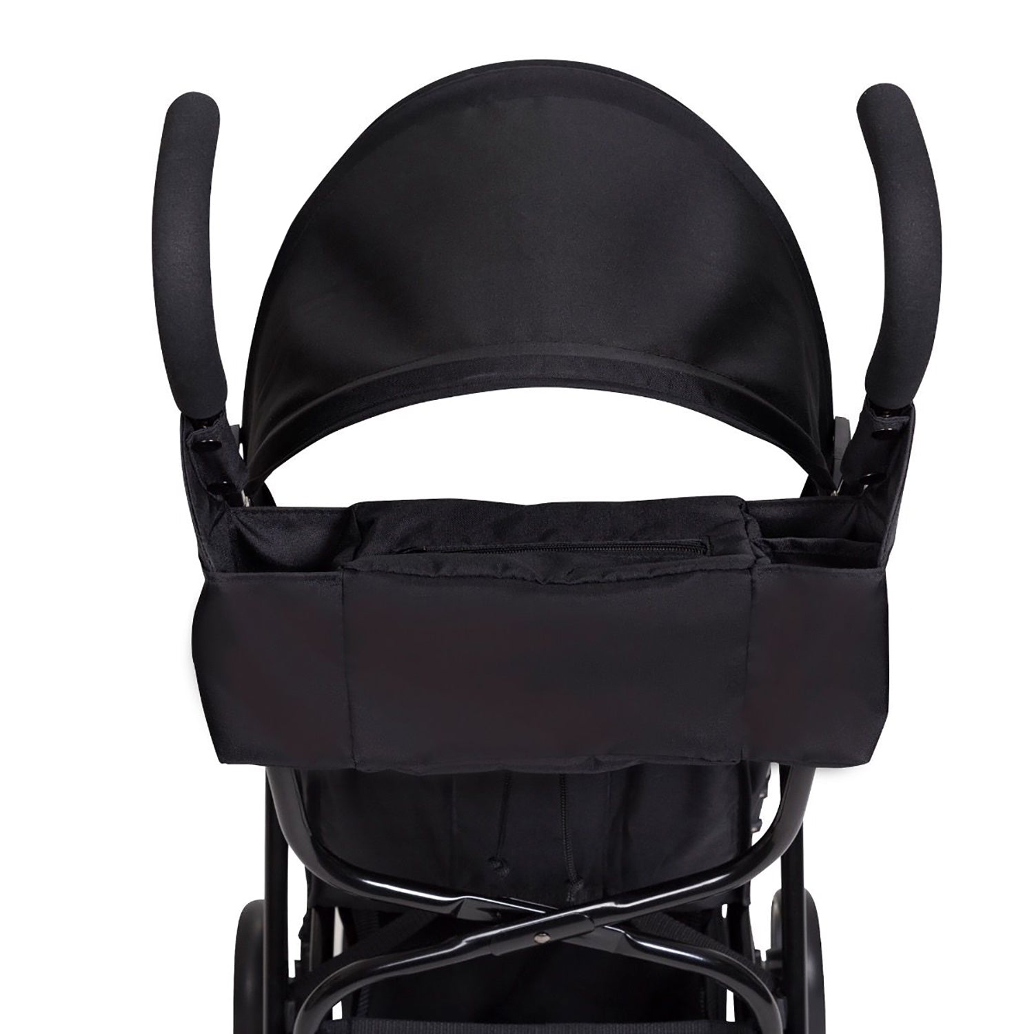 Frontier Station Stock Portable Baby Stroller Black 4 Wheeled